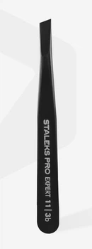 Пінцет для брів EXPERT 11 TYPE 3 (широкі скошені кромки), чорний