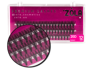 ZOLA Вії-пучки 20D, 12mm