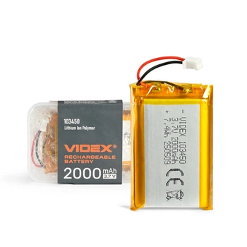 Аккумулятор VIDEX Li-pol VLF-B103450-20 2000mAh 1шт 28692