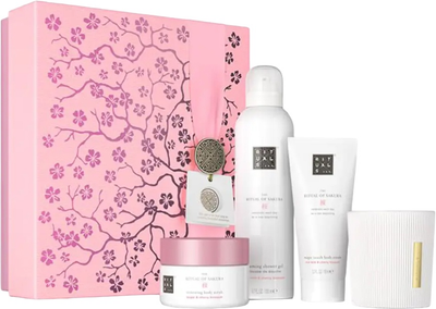Zestaw Rituals The Ritual Of Sakura Krem do ciala 100 ml + Peeling do ciala 125 ml + Zel pod prysznic 200 ml + Swieca zapachowa 140 g (8719134184549) (955555912803465) - Outlet
