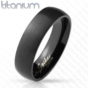 Кольцо из титана Spikes R-TM-3882-6-10 черное матовое (Размер 19,8 мм (10США), ширина 6 мм)