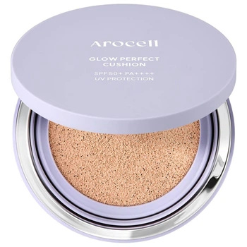 Тональный кушон с эффектом сияния Arocell Glow Perfect Cushion SPF50+ PA+++ №21, 15 г