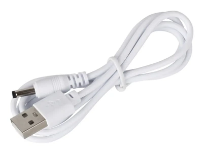 Кабель живлення, зарядки, USB до DC5.5х2.1, 1 метр – білий