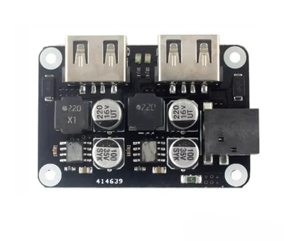 Модуль быстрой зарядки 2 USB, 6-32 - 3-12В, 2.4А, QC2.0, QC3.0, MTK PE1.1/2.0, Apple, Samsung AFC, Huawei FCP
