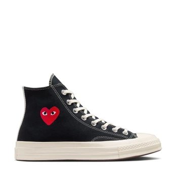Жіночі кеди Converse Chuck Taylor Vintage 70 X Comme des Garcons PLAY Single Heart HI Black/Red/Egret 44,5 Чорний A08801C