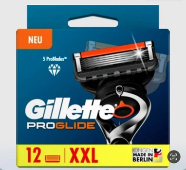 Сменные картриджи для бритья (лезвия кассеты) мужские Gillette Proglide 5 лезвий 12 шт