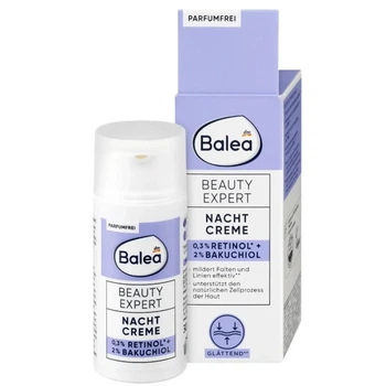 Нічний крем Balea Nachtcreme Beauty Expert с ретинолом 0,3%, 2% бакучиола, 30 мл