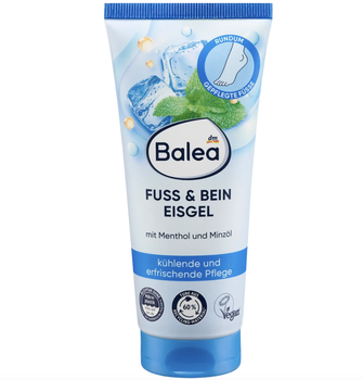 Крем для догляду за шкірою ніг охолоджувальний Balea Fuss Bein Eisgel з ментолом та олією м'яти 100 мл