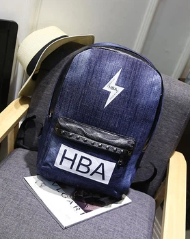 Великий джинсовий рюкзак унісекс HBA