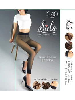 Леггинсы зимние утепленные женские Siela Termale Delux Leggings 240 4-5 р Черные (6991234001106)