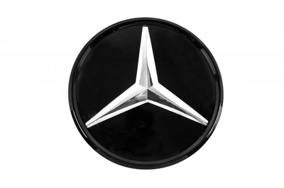 Передняя эмблема для Mercedes GL/GLS-class X166 2012-2019 (под стеклом, черная, с черной окантовкой, A0008880111)