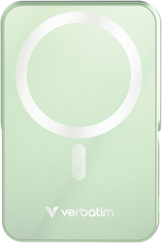 Powerbank Verbatim Charge Go z podstawką 10000 mAh 20W Green (23942322597)