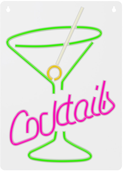 Dekoracyjny neon LED szyld Forever Light PLEXI LED COCKTAILS 42 x 30 cm (RTV100453)