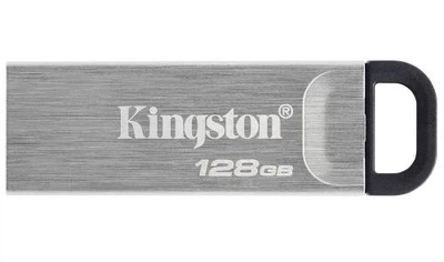 Флеш накопичувач USB 128Gb Kingston DataTraveler Kyson, Silver, USB 3.2 Gen 1, до 200/60 МБ/с (DTKN/128GB)