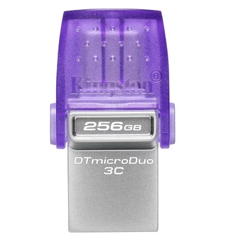 USB 3.2 Flash Drive 256Gb Kingston DataTraveler microDuo 3C Type-A/Type-C, 200Mb/s (DTDUO3CG3/256GB)