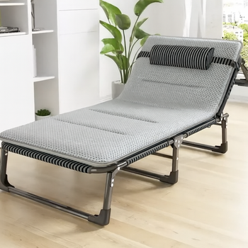 Раскладная кровать (раскладушка) с Mesh-матрасом и подушкой LEOBRO Striped (LB-FB-A2-STR)