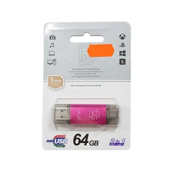 USB флеш T&G 009 Star Series 64GB USB Type-A/USB Type-C Fuchsia (TG009TC-64GFC)