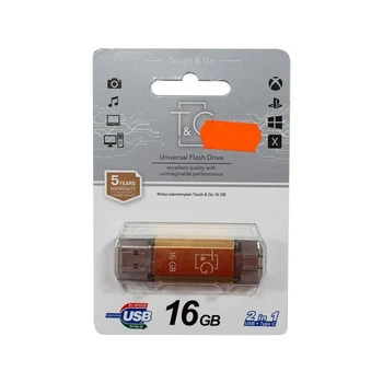 USB флеш T&G 009 Star Series 16GB USB Type-A/USB Type-C Gold (TG009TC-16GGD)