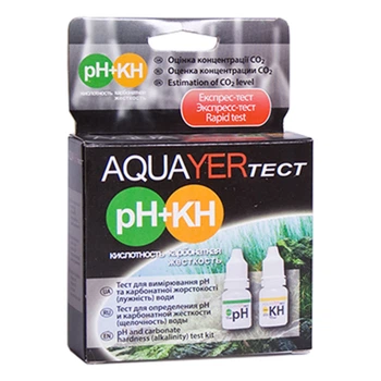 Аквариумный тест для воды AQUAYER pH+KH (Кислотность/Карбонатная жесткость, щелочность)