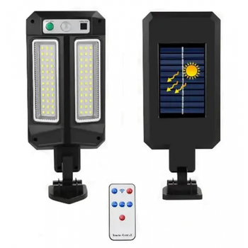 Вуличний ліхтар CB-Q6-2LED на сонячній батареї з датчиком руху та пультом 9,3×22,5 см