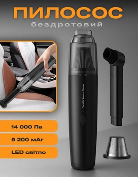 Автомобильный пылесос беспроводной 5200 мАч