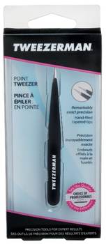Пінцет для брів Tweezerman Point Tweezer Загострений Чорний (0038097124125)