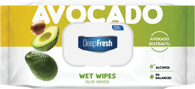 Серветки вологі DeepFresh Green Nature Avocado 120 шт (8681554613827)