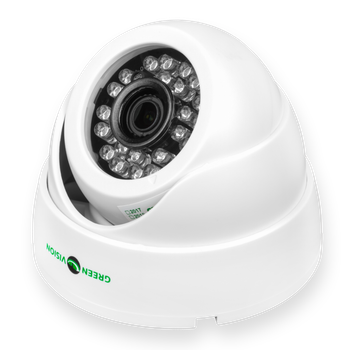 Гибридная купольная камера для внутренней установки GreenVision GV-051-GHD-G-DIA20-20 1080p