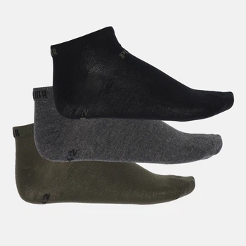 Набор женских носков коротких хлопковых Puma Elements Unisex Plain Sneaker 3P 94710903 35-38 3 пары Green/Black (8720245958257)