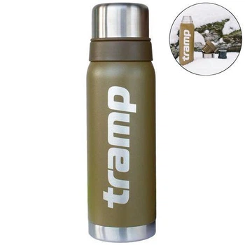 Термос питьевой Tramp Expedition Line. 0,75л. 26,5х8х8см. Оливковий. Термос для напитков UTRC-031.