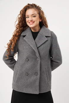 Пальто коротке з букле Wear me M/L Сірий (13_25_001_10932)