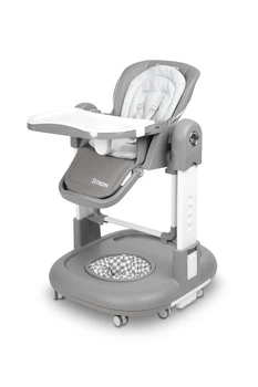Стульчик для кормления, качели, ходунки Caretero Sitron Grey 3в1 стульчик детский, детские качели, качели шезлонг, ходунки детские, стульчик трансформер, стульчик качели