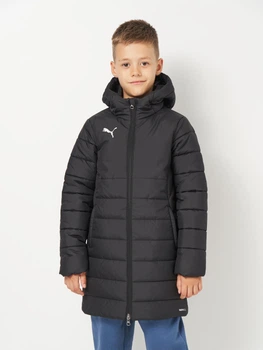 Дитяча демісезонна стьобана довга куртка Puma teamFINAL 65874103 110-116 см Puma Black-Puma Silver (4099685780686)