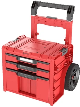 Скриня для інструментів на колесах Qbrick System SYSTEM PRO Cart Plus Drawer 3 Red 520x440x660 мм (11060202302)