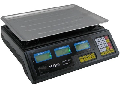 Весы торговые электронные аккумуляторные до 50 кг Crystal CT-500 (6v/5г) со счетчиком цены