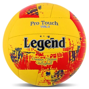 Мяч волейбольный размер №5 для игры в зале и на улице (Indoor/Outdoor) Legend Pro Touch 4071 Yellow-Red