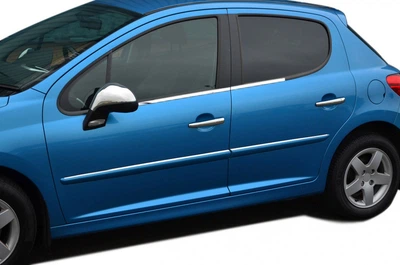 Нержавеющая окантовка окон для Peugeot 207 (4 шт)