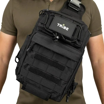 Сумка слинг через плечо Tribe Sling Pack на 6,5 л (Black)