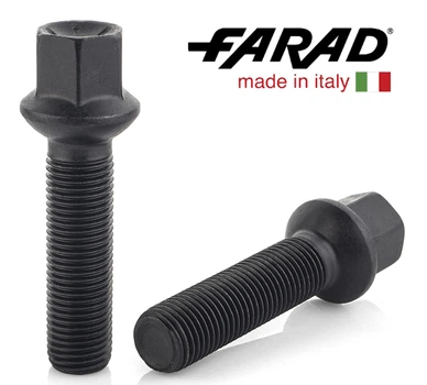 Болты колесные M14x1,5x65; Сфера, Черный мат, ключ 17, Farad bk595 - шт.