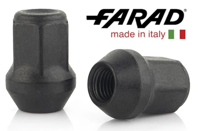 Гайки колісні M12x1, 5x33; Чорний мат, Конус, ключ 19 (закриті), Farad gk112 - шт.
