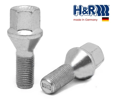 Болты колесные M12x1,25x26; Конус, Цинк, ключ 17, H&R bk260 - шт. (Alfa Romeo, Fiat, Lancia, Citroen, Peugeot, Volvo, ВАЗ)