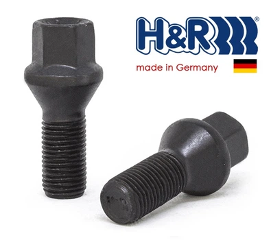Болты колесные M14x1,5x27; Конус, Черный мат, ключ 17, H&R bk259 - шт. (BMW 7 Series, X3, X5 E53)