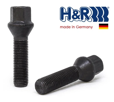 Болти колісні M14x1, 5x45; Конус, Чорний мат, ключ 17, H&R bk261 - шт.