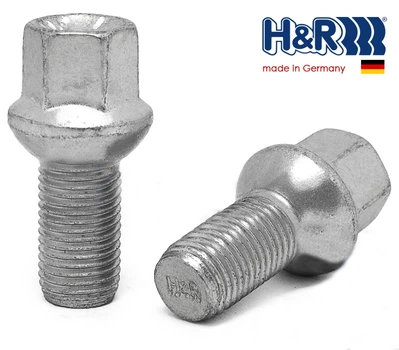 Болты колесные M14x1,5x24; Сфера, Цинк, ключ 17, H&R bk279 - шт. (Audi, Seat, Skoda, Volkswagen под железные диски)