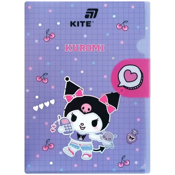 Папка-куточок із клапаном Kite Kuromi A4 HK25-248-1