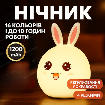 Ночник RGB детский лампа USB с аккумулятором для спальни детской комнаты светильник сенсорный портативный