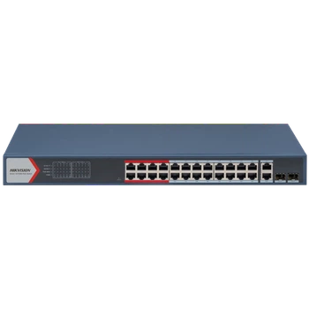 Коммутатор PoE Hikvision DS-3E1326P-EI(B) управляемый 24 порта