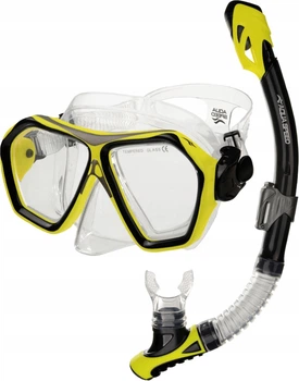 Набір маска і трубка Aqua Speed Blaze + Borneo жовтий Uni (618-18)