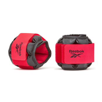 Утяжелители для рук и ног Reebok Premium с технологией Flexlock, красные и черные
