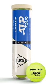 Тенісні м’ячі Dunlop ATP TOUR 4B для всіх ігрових поверхонь, 4 м’ячі в банці (AA6AF70F8CCA)